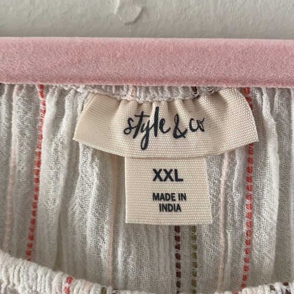 Style & Co Bell-Sleeve Peasant Blouse XXL - Picture 3 of 9